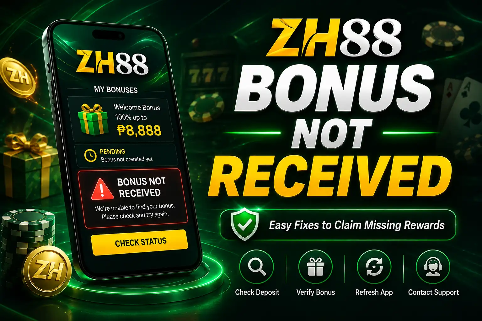 ZH88 Bonus Not Received