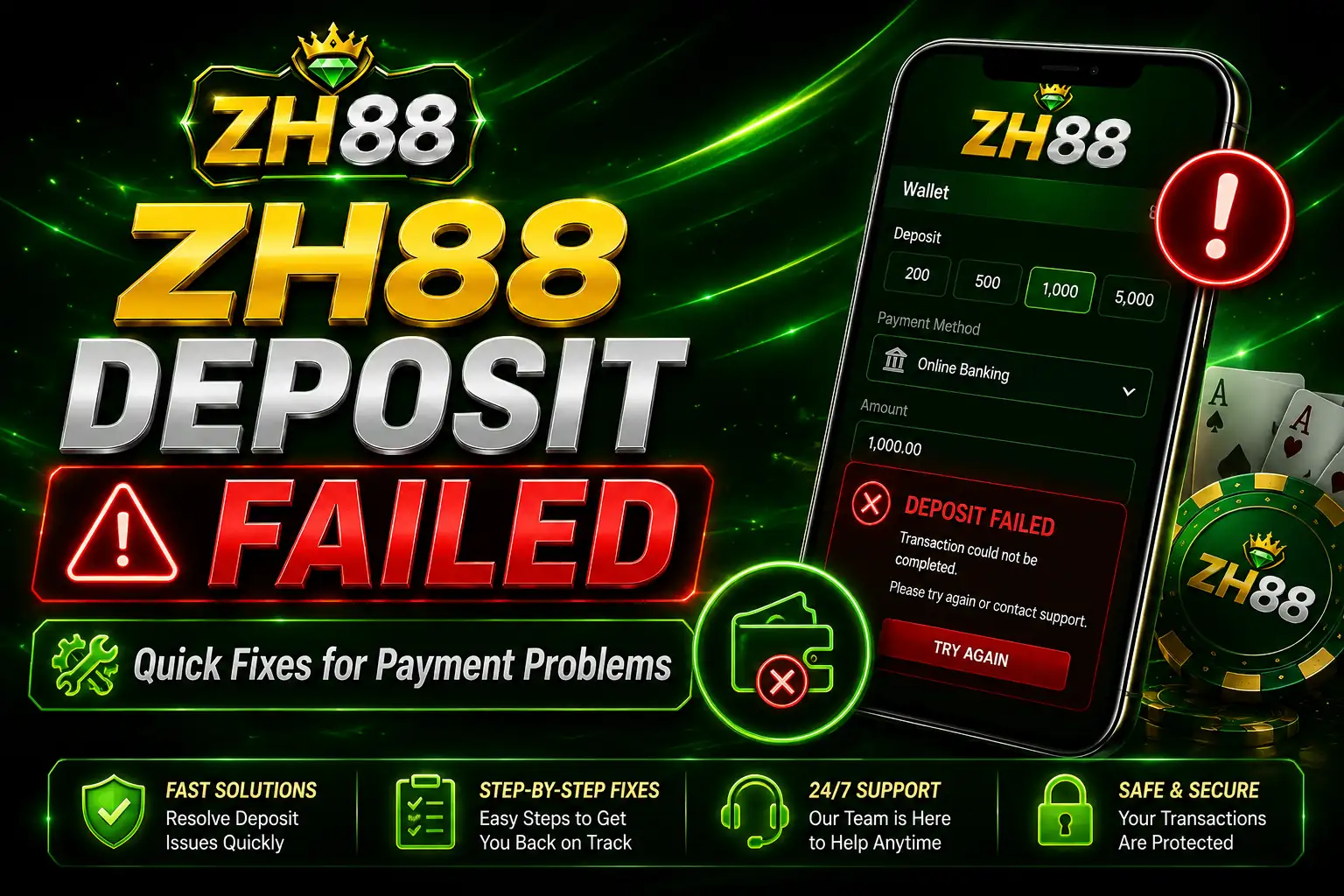 ZH88 Deposit Failed
